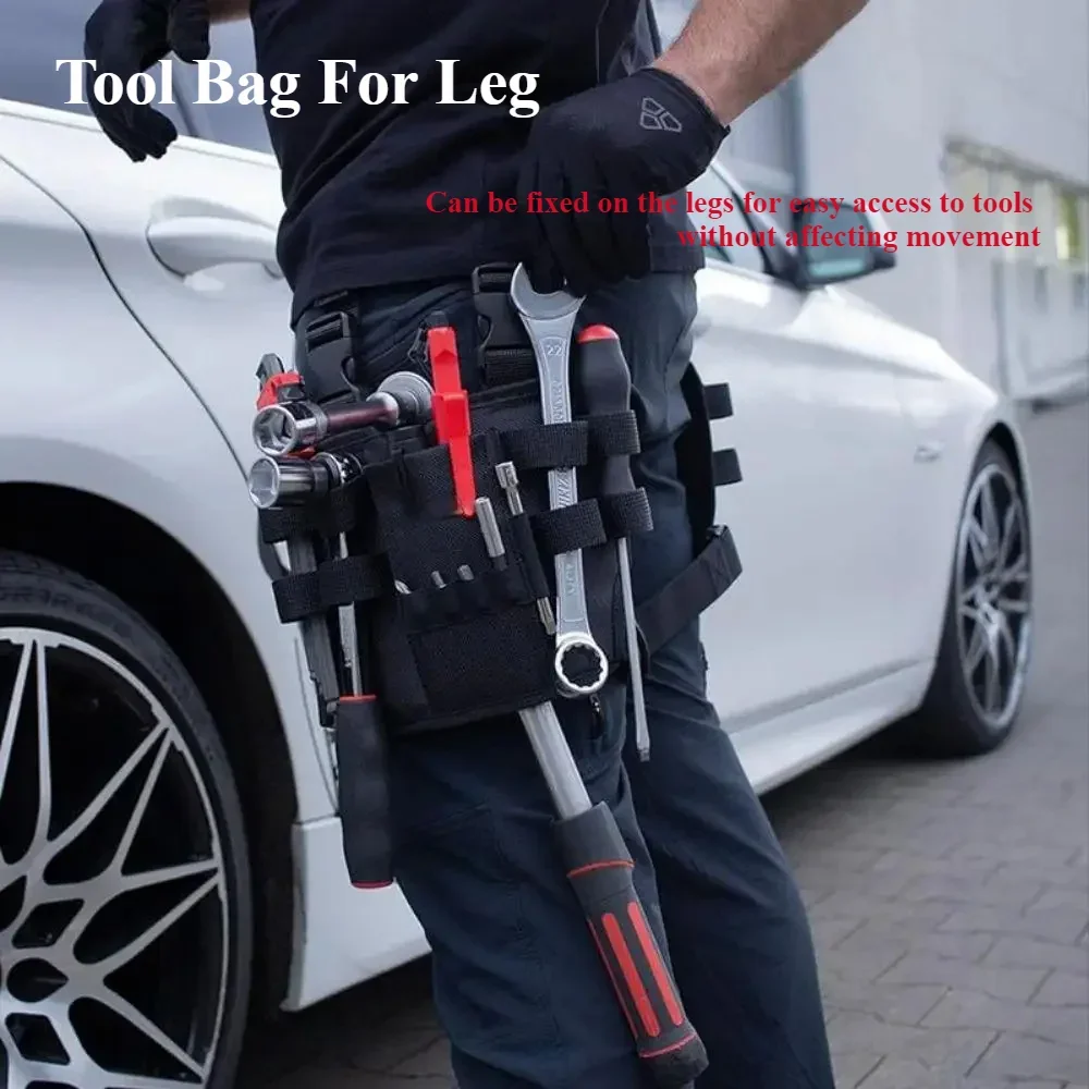 Work Belt Tool Bag Leg Tool Organizer Pouch Tactical Waist Bag Waist Tools Holder for Maintenance Worker Carpenter
