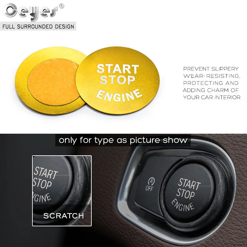 Doofoto Car Styling Engine Button Start Stop Ring Cap For Bmw F20 F21 F22 F23 F30 F31 F10 Decoration Switch Accessories Cover