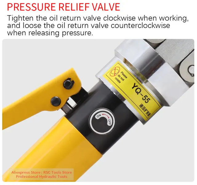 Separatore Idraulico Huanyu 12T - Per Tubi E Flange, Portatile, Con Custia, Strumento Manuale Per Manutenzione (YQ-55) - Foto 9