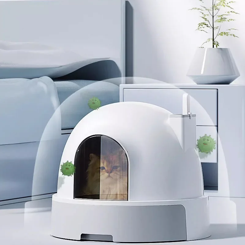 

Automatic Accessories Cat Litter Box Stuff Enclosed Villa Cave Sand Toilet Robot Toy Transport Kuweta Dla Kota Pet Furniture