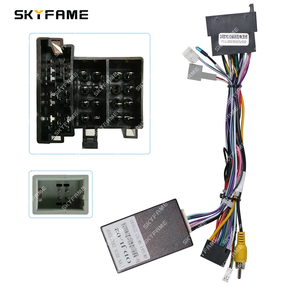 

SKYFAME Car 16pin Wiring Harness Power Cable Adapter Canbus Box Decoder For ISUZU MU-X LingTuo D-MAX