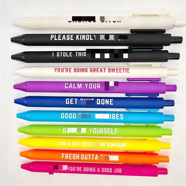 11Pcs Funny Pens Set for Adults,Premium Novelty Ballpoint Pen Complaining  Funny Office Gifts for Coworkers Students - AliExpress