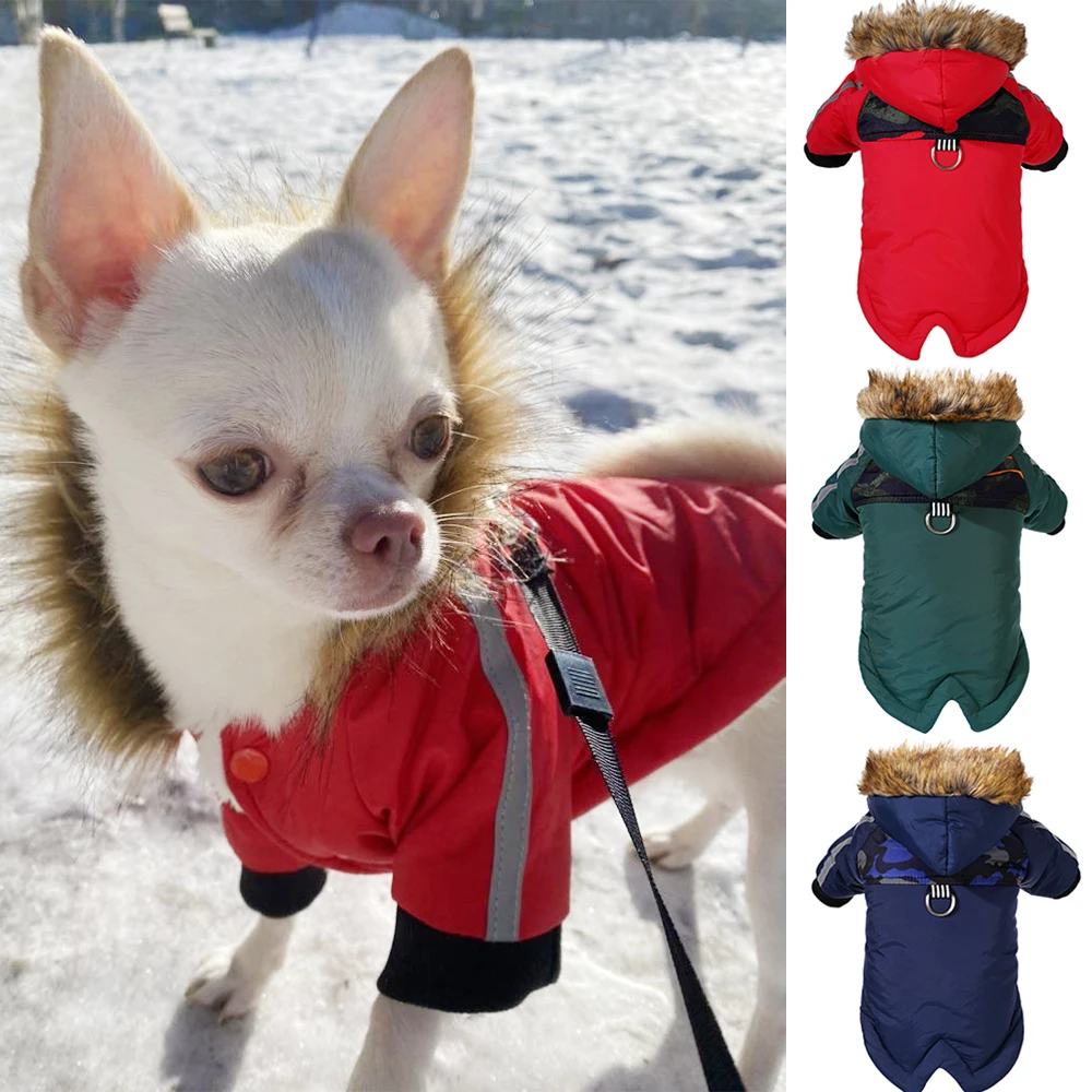 

Dog Jacket Coat For Small Medium Dogs Cat Pet Winter Thicken Warm Waterproof Hoodies Puppy Clothes Windproof Yorkshire Outfits