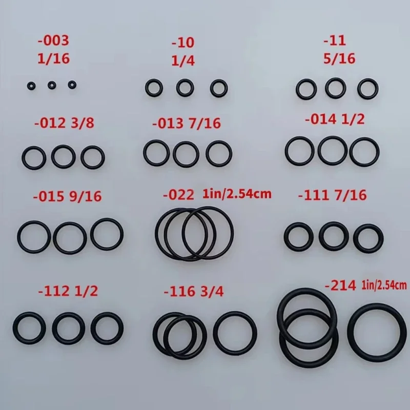 36Pcs Scubas Diving Sealing Rings Dives Hose Tanks Valves Regulator Sealed Rings