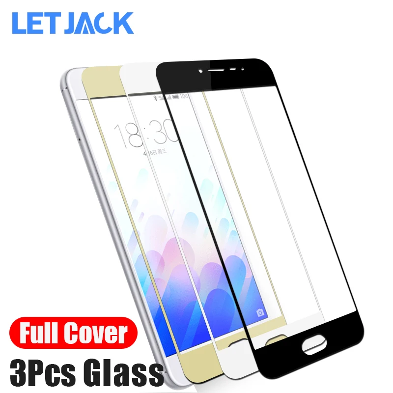 

1-3Pcs 9H Full Cover Screen Protector Tempered Glass for Meizu M3 M3S M6 M5S M5 V8 15 16 Note U10 U20 Pro 6 Mx6 Protective film