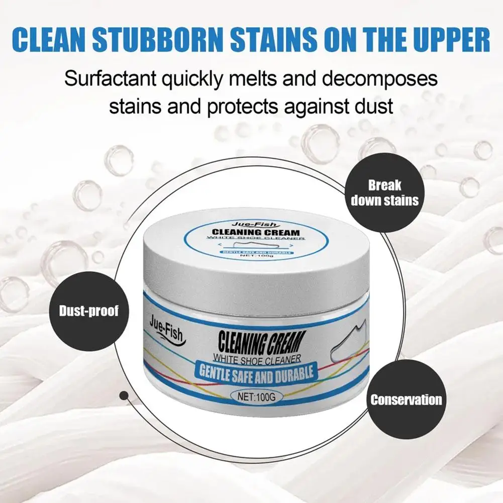 White Shoes Cleaning Cream With Sponge Special Decontaminant Shoe-shining Artifact Stain Removal For Household Shoes Cleaner 3