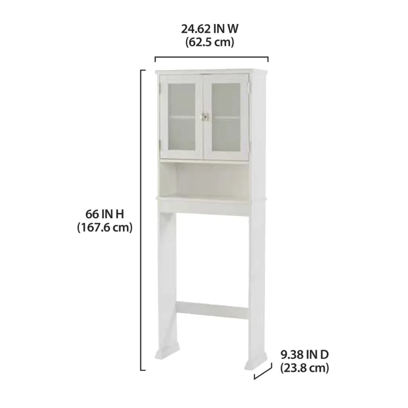 

Better Homes & Gardens 24.6" W Over The Toilet Space Saver Shelves, for Kid, Adult Bath Items, White Bathroom Furniture