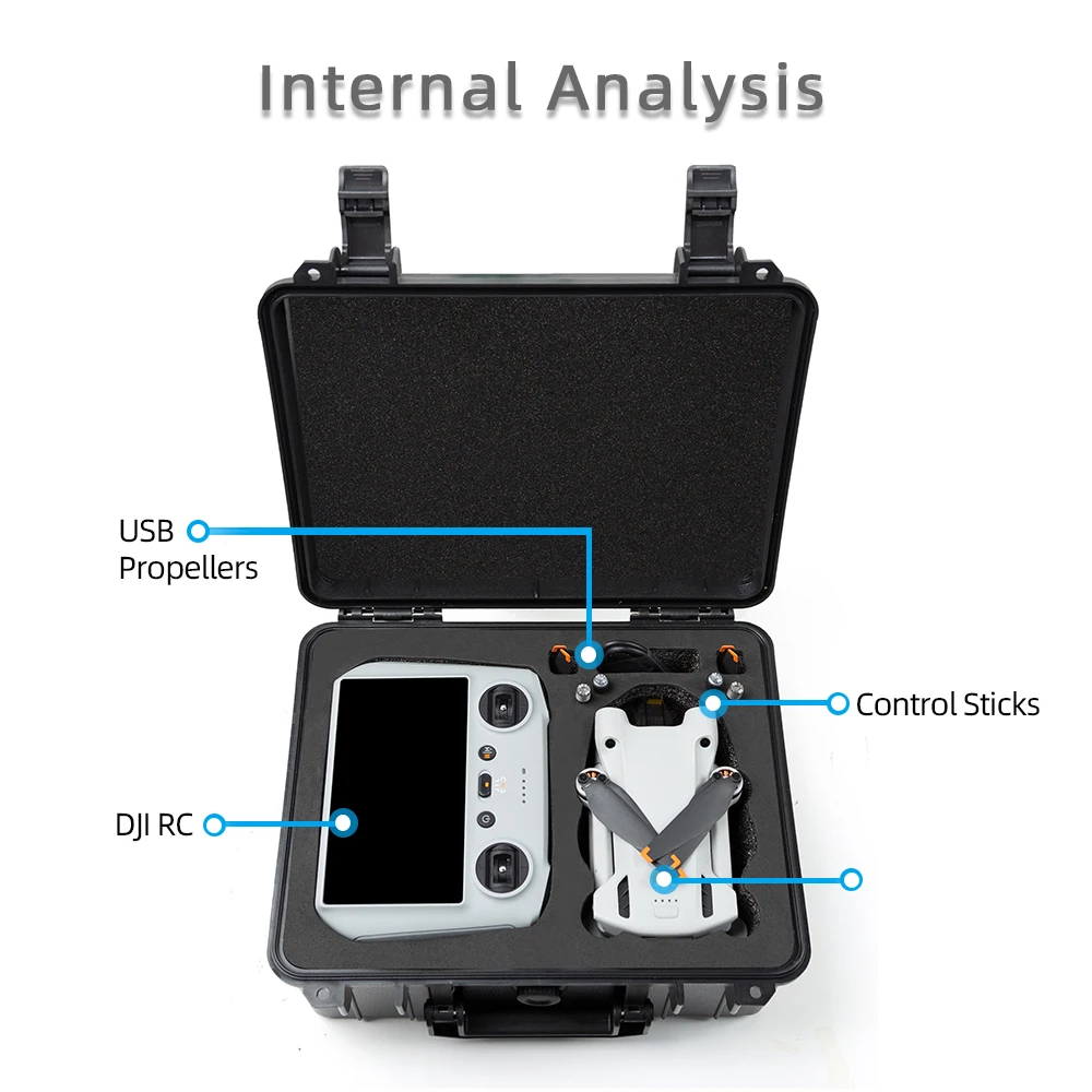 Storage Case for DJI Mini 3 PRO/Mini 3 Portable Suitcase Hard Shell Waterproof Explosion-proof Carrying Box Accessory