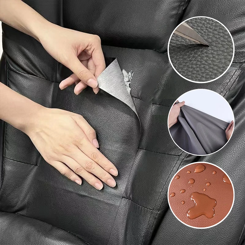 Self Adhesive Leather for Sofa Repair Patch Furniture Table Furniture Shoes  First Aid Patch Leather Patch DIY Black Leather - AliExpress