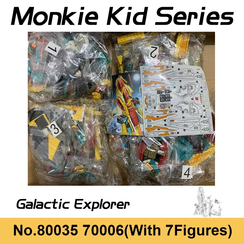 2022 New Monkie Kid Series Galactic Explorer Building Blocks Space