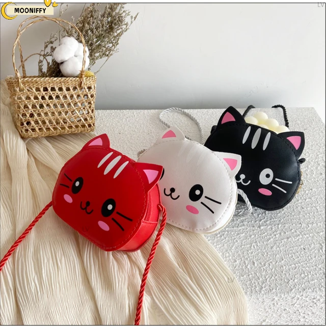 Cute Cat Shoulder Bag Children Crossbody Messenger Bags for Girls Kids  Small Handbag Cartoon Coin Purse Wallet Out cat snack bag - AliExpress