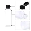 5PCS 30/50/100ML Refillable Empty Plastic Transparent Bottle with Flip Cap Portable Squeeze Shampoo Conditioner Travel Bottles 3