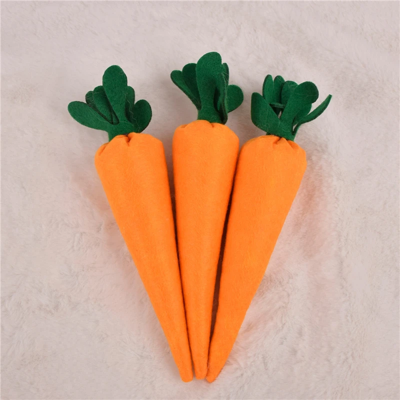 19cm Easter Ornament Carrot Fabric Bunny Carrot Simulation Vegetables for Home Table Decor Spring Easter Party Supplies Kids Toy food model,vegetable ornaments