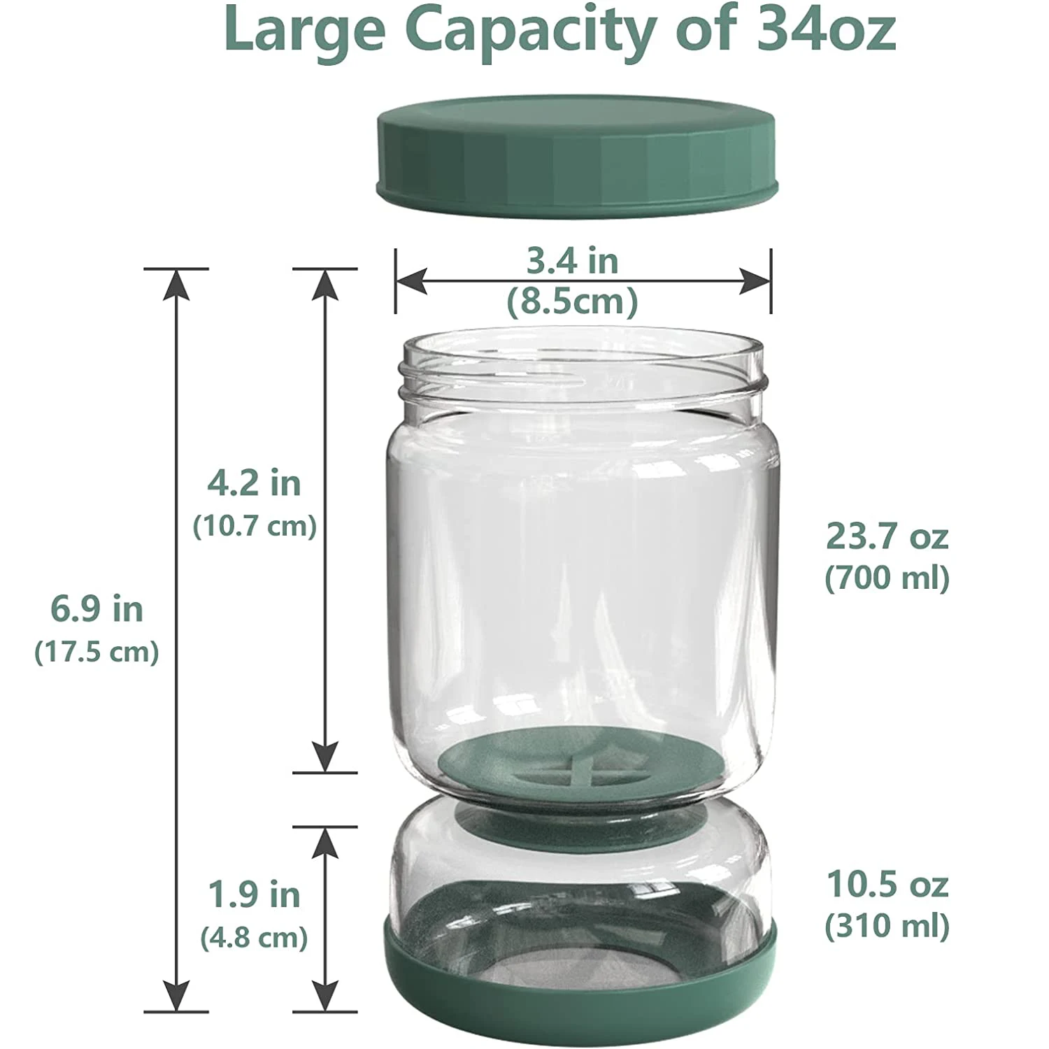 Galssmagic 32 oz Wide Mouth Mason Jars,4 Pack Glass Pickling Jars with Airtight Lids,Air Tight Glass Storage Container for Canning,Pickling,Fermenting, KKJar-01 Galssmagic 32 oz Wide Mouth Mason Jars,4 Pack Glass Pickling Jars with Airtight Lids,Air Tight Glass Storage Container for Canning,Pickling,Fermenting, KKJar-01