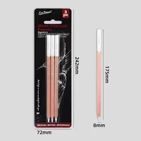 3Pcs Professional White Charcoal Pencils Set Sketch Highlight White Pencils for Drawing, Sketching Shading Blending Art Supplies 3