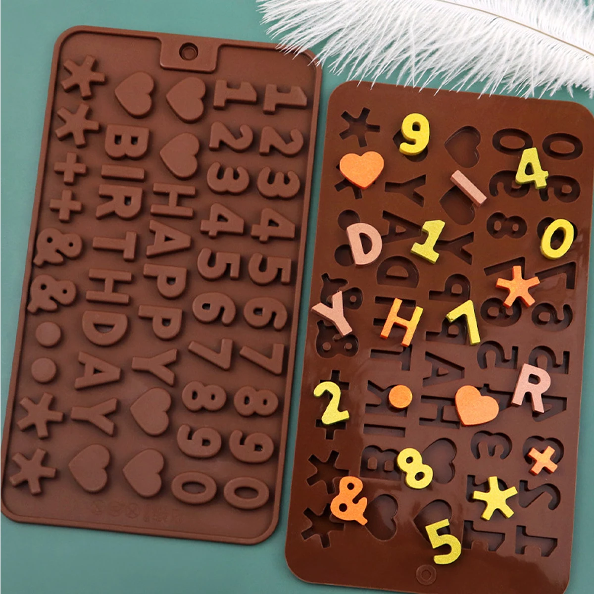 Birthday Alphabet Shaped Silicone Mould DIY Digital Candle Mold Soap Aromatherapy Resin Making Tool Handmade Gift Party Decor