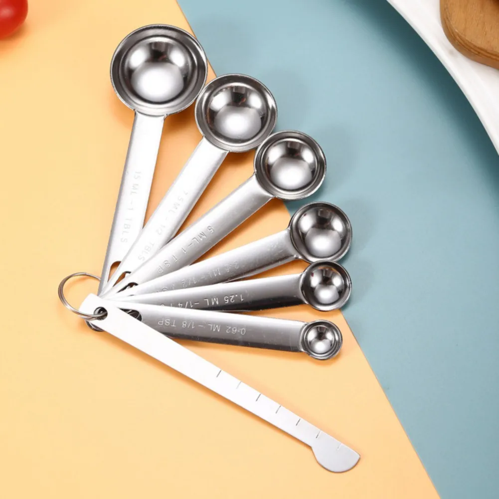 Stainless Steel Measuring Spoons Multipurpose Creative Baking Cooking Seasoning Measuring Spoons Kitchen Accessories 6/7pcs kitchen measuring spoons measuring spoon set