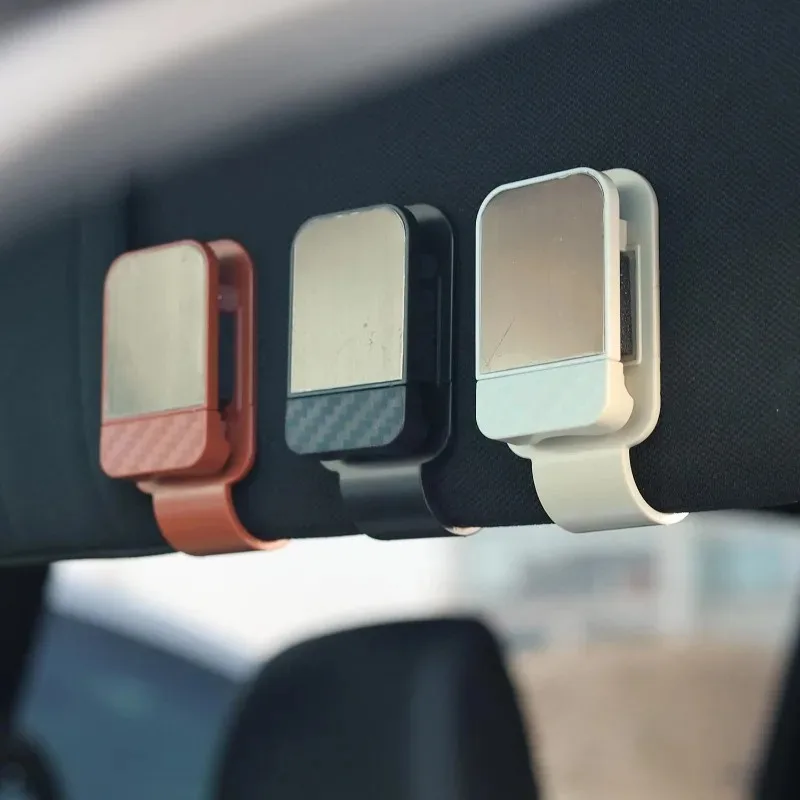 유니버설 자동차 선바이저 안경 홀더 클립 카본 파이버 텍스처 선글라스 마운트 티켓 카드 클램프 자동차 인테리어 액세서리