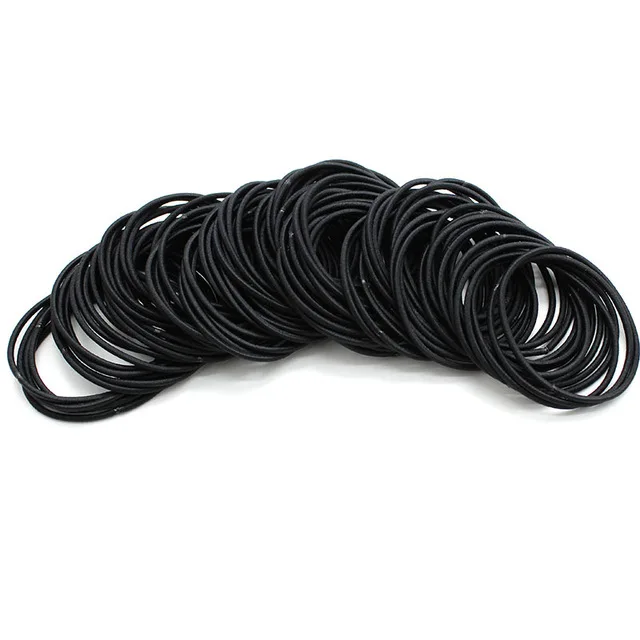 50pcs/100pcs/bag Hair Accessories Women Rubber Bands Scrunchies Elastic Hair Bands Girls Headband Decorations Ties Gum for Hair Black-50pcs
