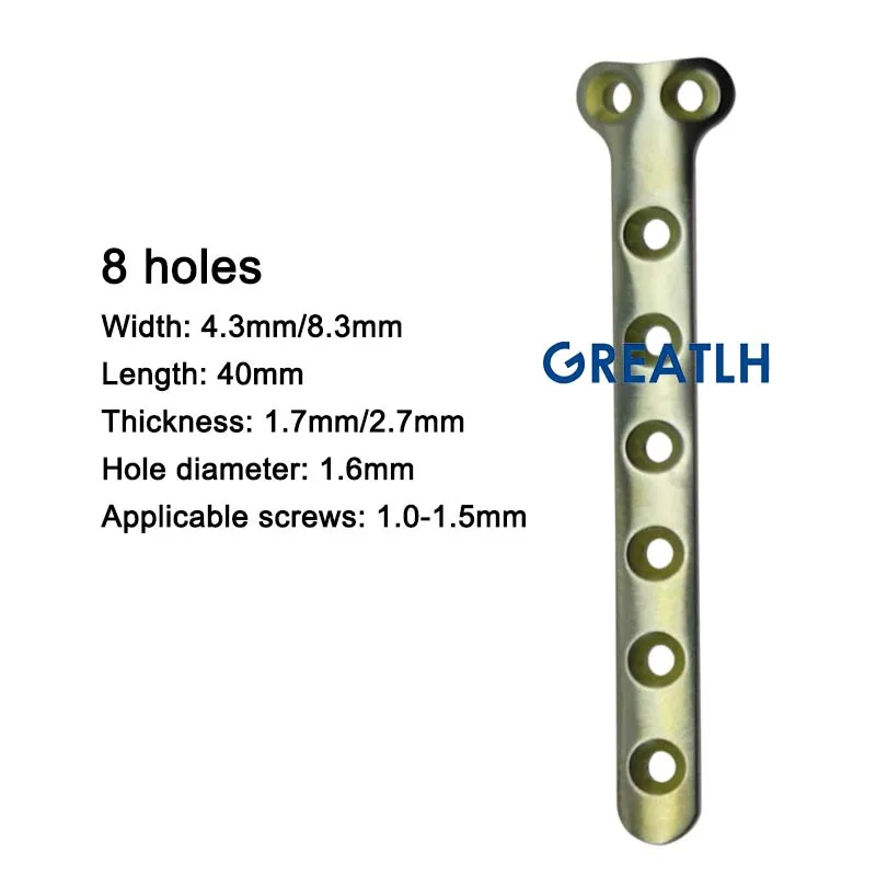 Orthopedic Surgical Titanium Plates T Type Bone Plate for Distal Radius Fracture Veterinary Orthopedic Instruments 1pc, veterinary surgical instruments,orthopedic instruments