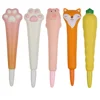 Cute Pens Squishy Kawaii Fidget Squeeze Gel Pen Fluffy Stress Relief Foam Spinning Kids Aesthetic Stationery Ballpoint Funny Toy 5