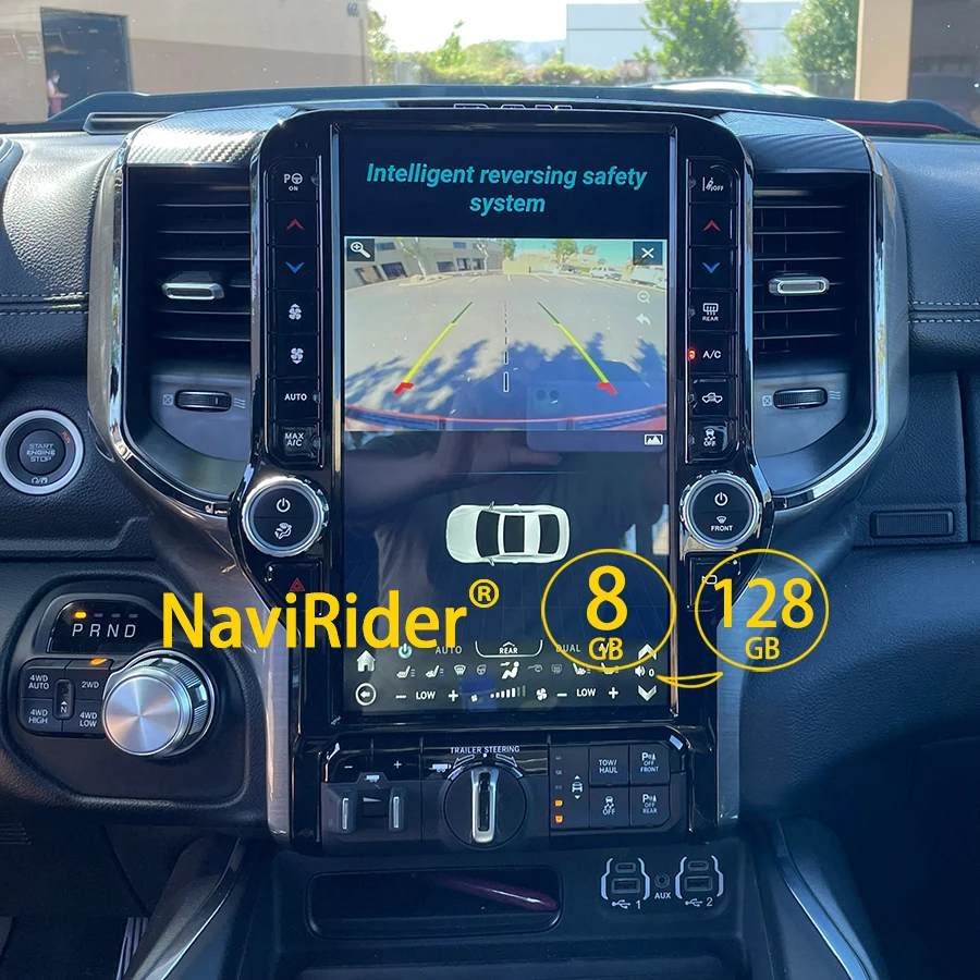 Big Qled Screen Stereo Navigation For Dodge Ram 2019 - 2023 Android Media Video