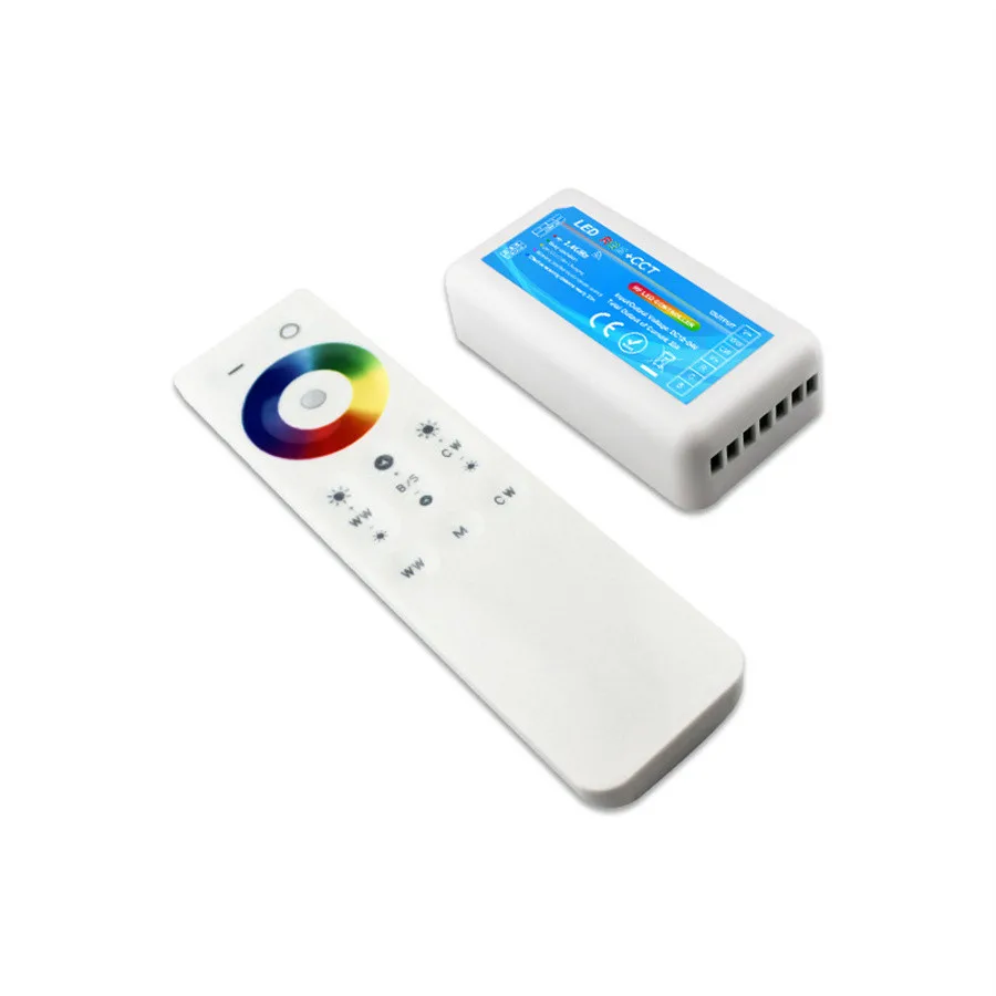 smart home 2.4g controller rgbcw  12V 24V 2.4G 5 in 1 RF remote control 5050 rgbcct strip light led controller