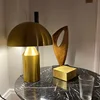 Modern Bedroom Decoration Mushroom Table Lamp Plating Iron Body LED Plug In Desk Lights Cafe Bar Hotel Table Lustres With Switch 4