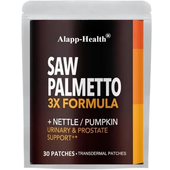Saw Palmettotransdermico Patch Stinginging Ortica Estratto di semi di zucca Supporto per la prostata urinaria per 30 cerotti da uomo