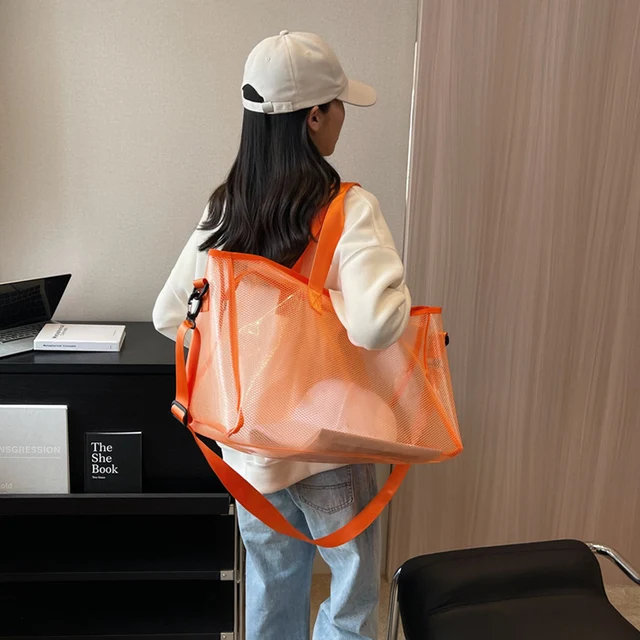 Borsa Tote Trasparente Hapivida - Impermeabile Per Spiaggia, Palestra E Viaggi, 43x20x39cm - Foto 7