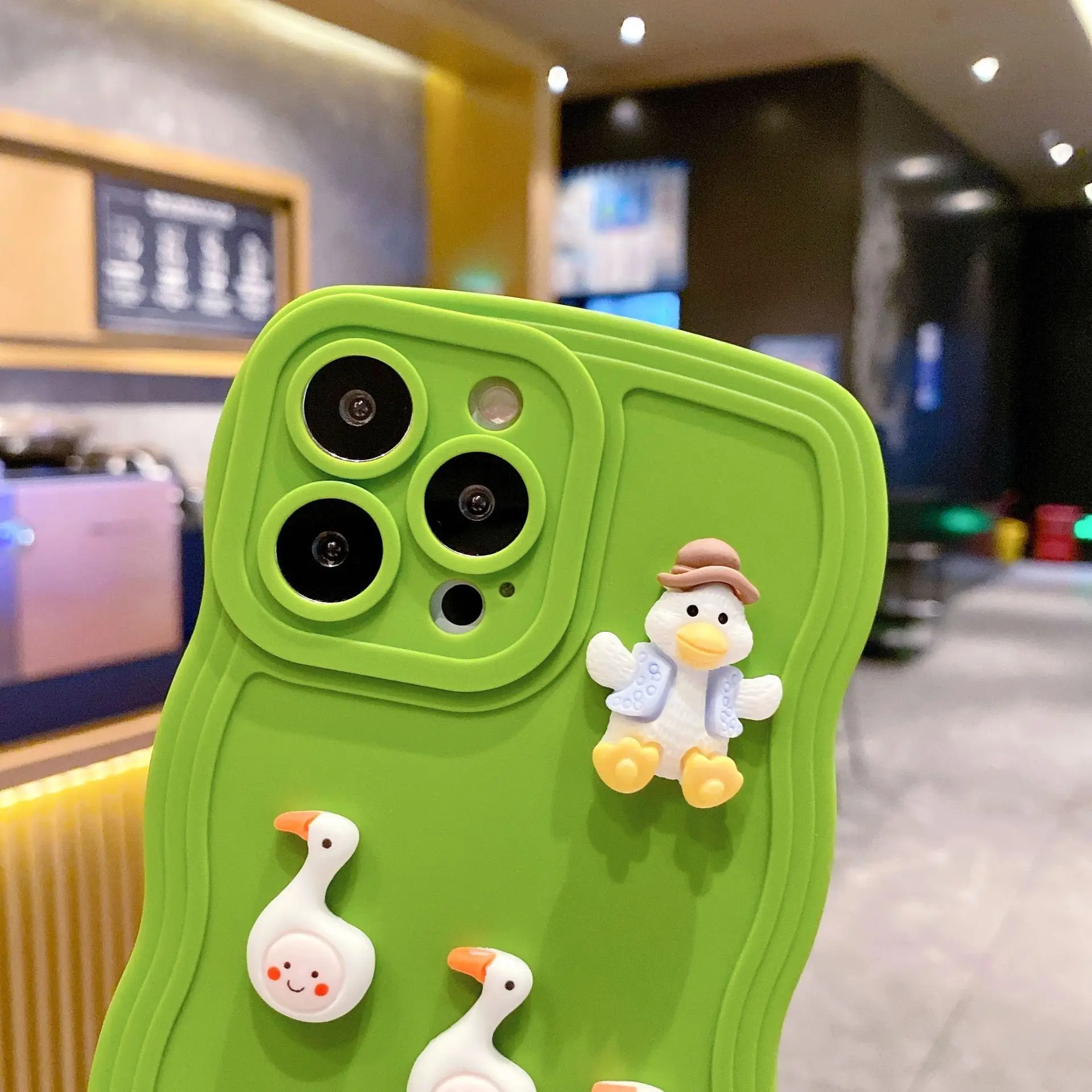 Cute Animal Silicone Cover For IPHONE 7 8 plus X XR XS Max Case For iphone 12 13 14 mini 11 Pro Max Lovely 3D Cartoon Duck Case_voghion.com