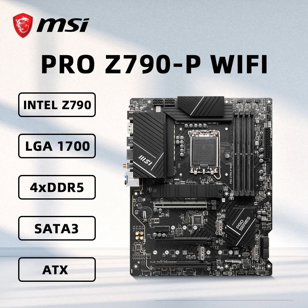 MSI PRO Z790-P WIFI Motherboard Support 13900 14790F 13600K i5-12400F 12400F 12100 CPU DDR5 HDMI M.2 NVME ATX LGA1700 Mainboard