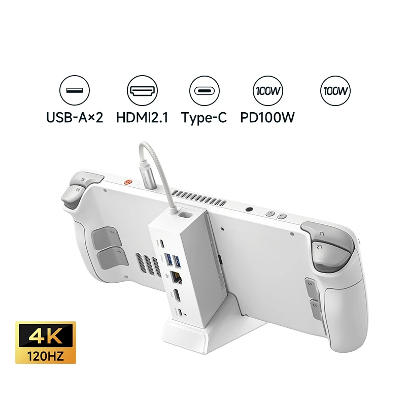 JSAUX Estación de Acoplamiento Compatible con Steam Deck, 6 en 1, con
