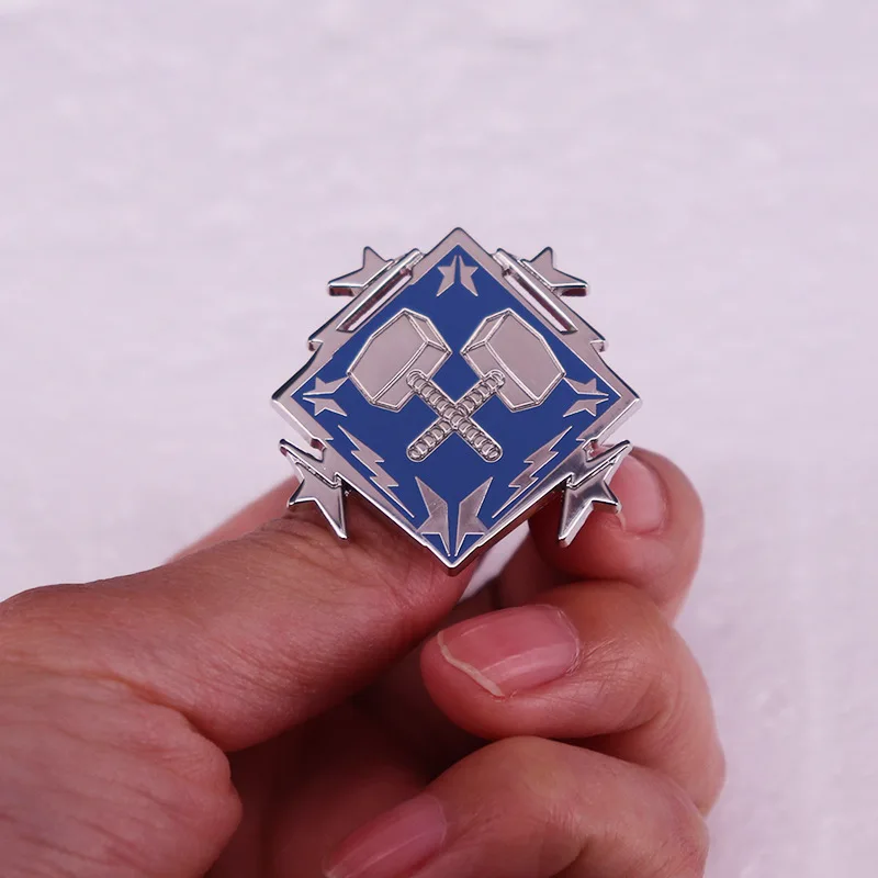 Game Apex Legends Double Hammer Cosplay Badge Unisex Brooches