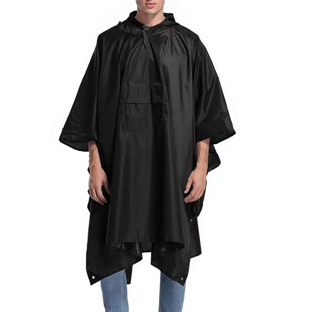 3-in-1 Multi-functional Cloak Raincoat Adult Hooded Rain Poncho with Pocket Waterproof Lightweight Unisex Raincoat