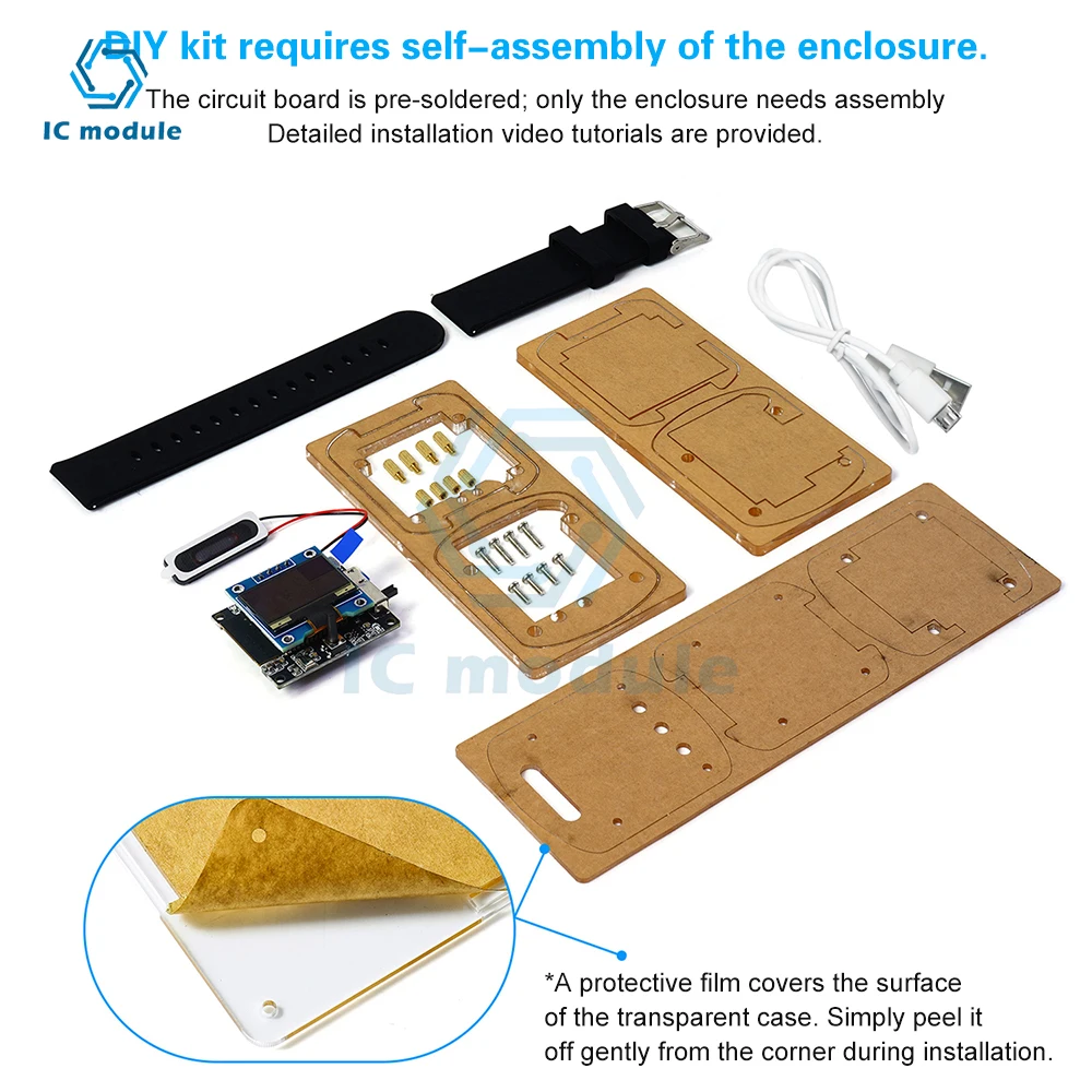 Kit di sviluppo smartwatch AI ESP32-S3 - Display OLED da 0,96" con assistente vocale Xiaozhi per il dialogo dell'intelligenza artificiale - immagine 5
