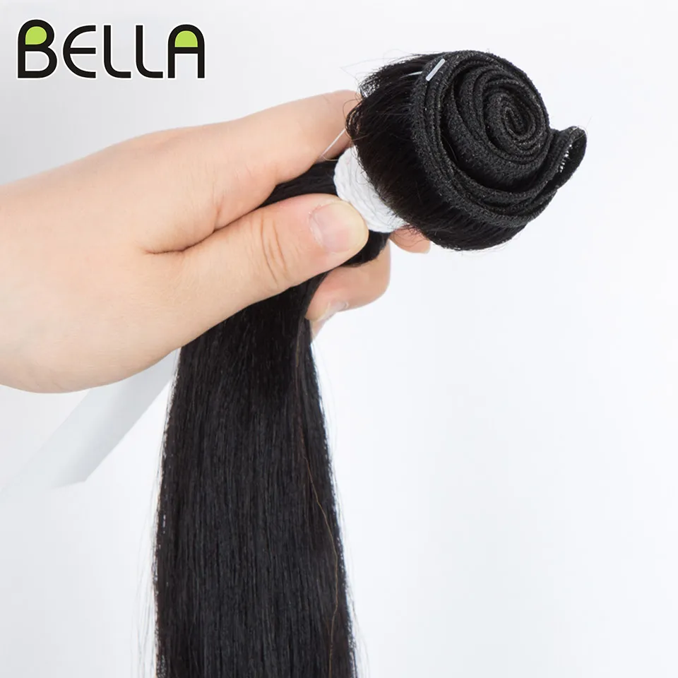 Bella Synthetic Hair Bundles 36Inch Straight Hair Extensions 130G Ombre Blonde 613 Black Color BIO Synthetic Weave Ponytail hair extensions
