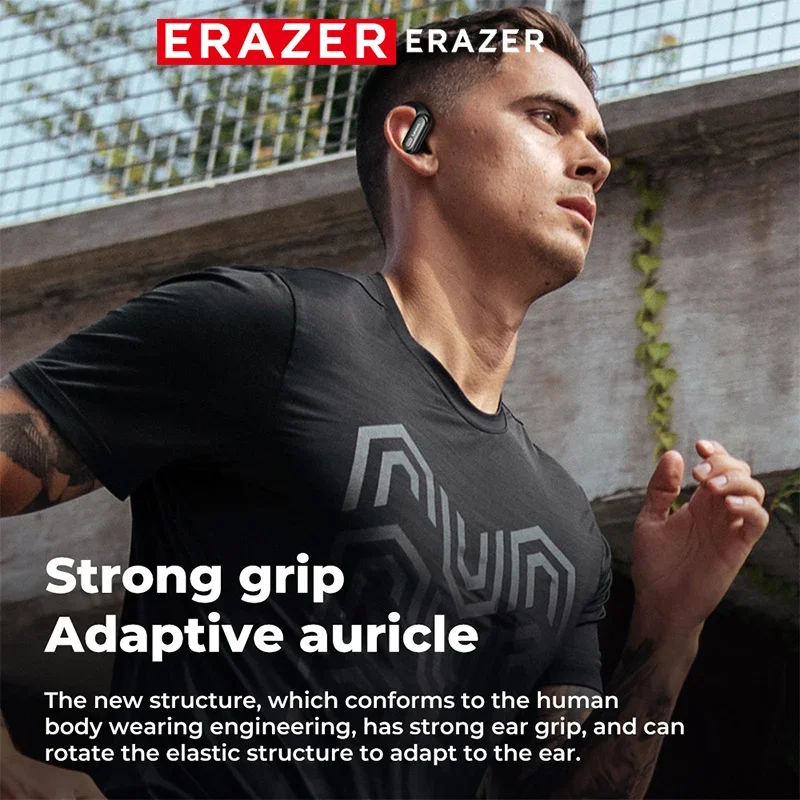 ERAZER XT60pro Sports Wireless Headphones Bluetooth Earphones HiFi Earbuds Noise Reduction Headset with Mic Earhook 2