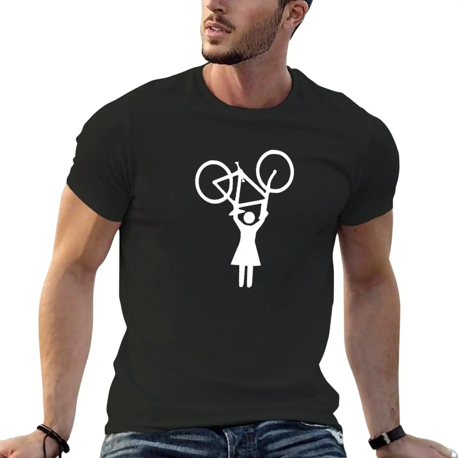 

Женская футболка с принтом велосипеда, забавная футболка с графическим принтом, короткая футболка, одежда в эстетике, мужские футболки с графическим принтом, большие и высокие