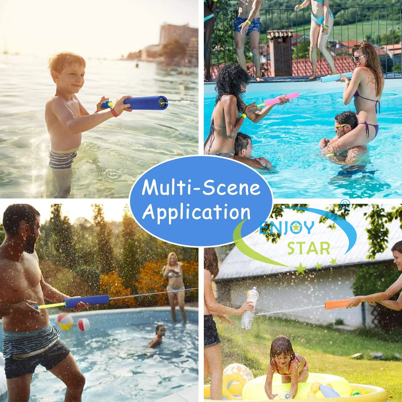 1pcs Summer EVA Water Gun Toys for Children Beach Shooting Water Gun Toy Outdoor Pull-out Pressure Water Cannon Gun Toy for Kids 4