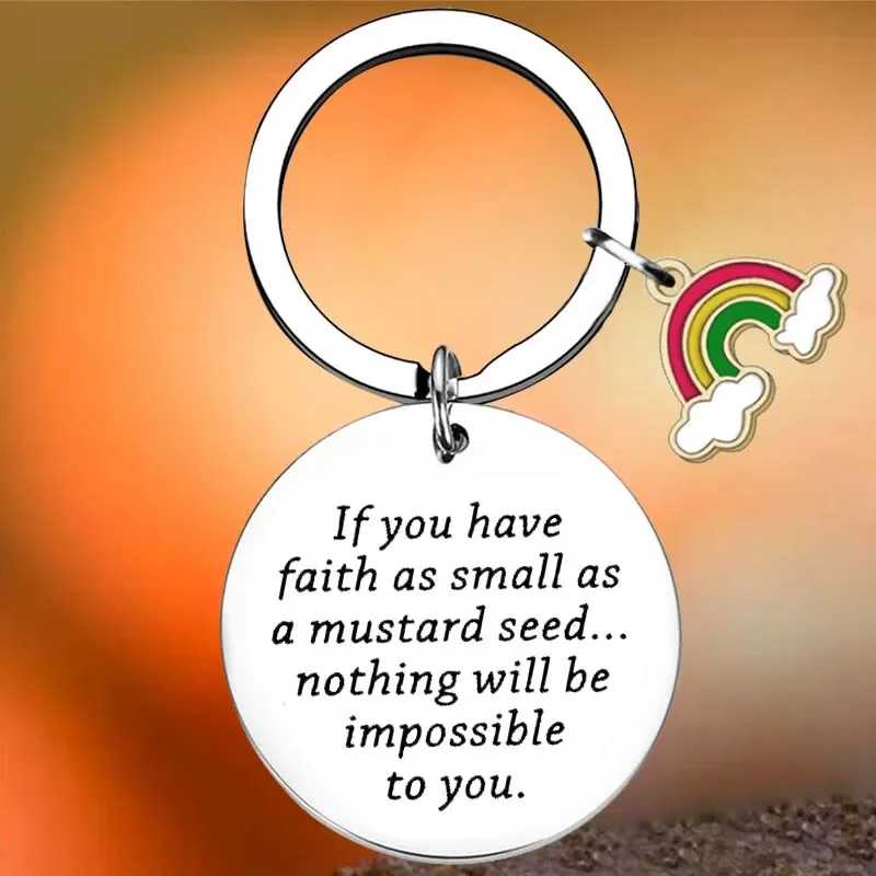 

Hot Cross Faith Key Chain Ring Inspirational Religious Gift keychains pendant son daughter Friends Birthday Gift