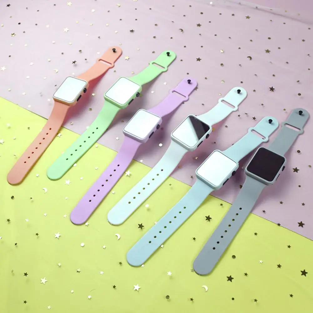 High-Precision ABS LED Stylish Digital Watch Child Wrist Clock Decor for School