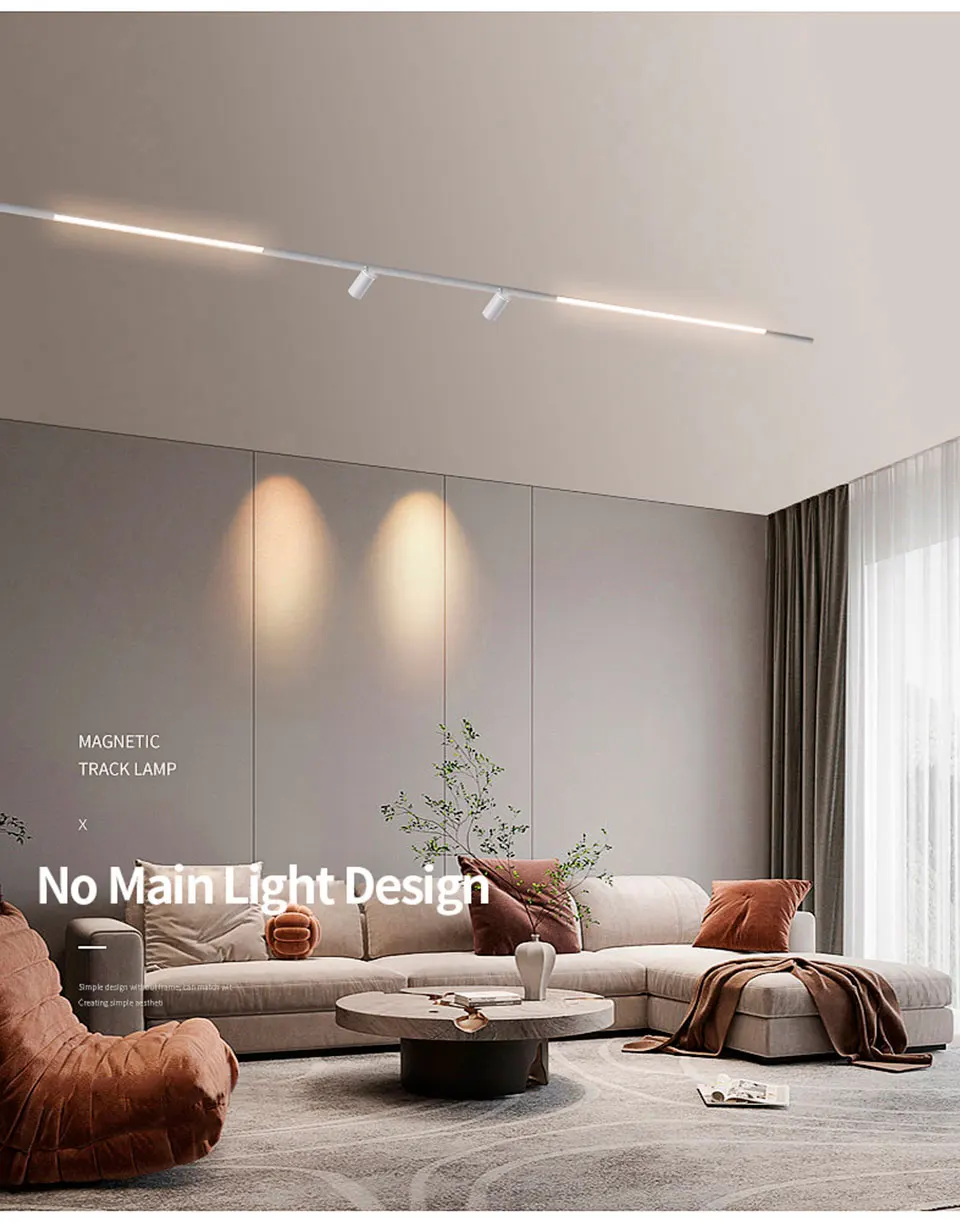 Description Picture 2 of itemWhite LED Magnetic Track Light System 48V Tuya Zigbee DALI Smart Dimmable Magnetic Track Lighting Magnet Spotlight Grille Lamp