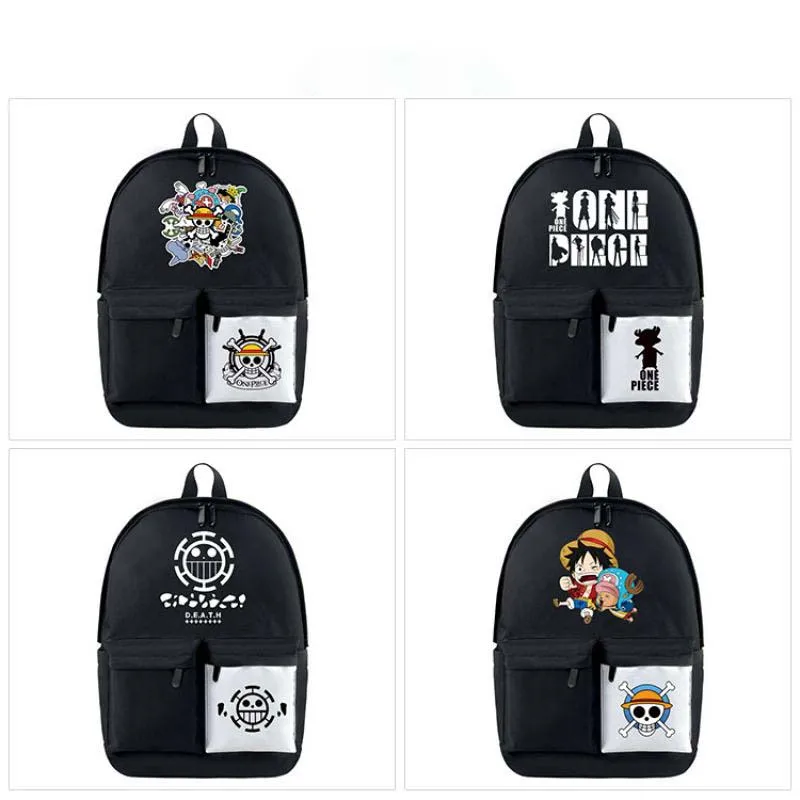 

Anime Peripheral Kawaii One Piece Luffy Chopper Color Matching Backpack Student School Bag Multifunctional Waterproof Travel Bag