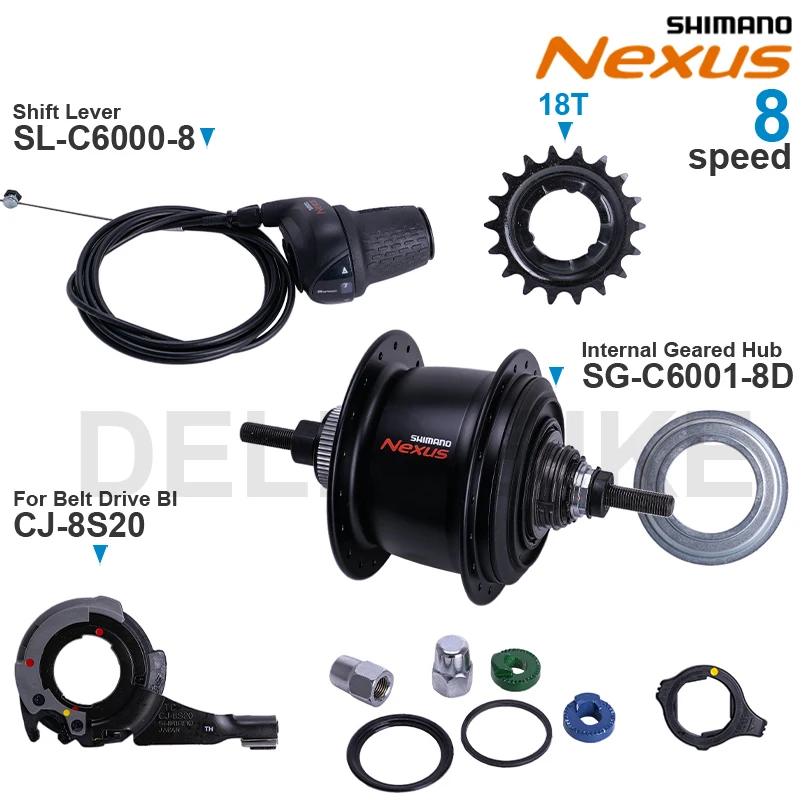 Shimano-内部ギアハブ,nexus c6000,SG-C6000-8C, SG-C6001-8D, SG-8C20