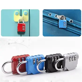 3 Code Portable Padlock Keyless Combination Lock for Luggage Suitcases Backpacks High Security Sturdy Design Multi Application ﻿ 1