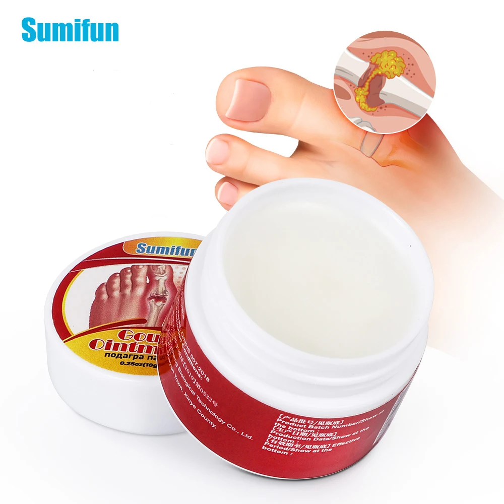 

10G Sumifun Gout Care Ointment Bunion Arthritis Swelling Massage Finger Joint Muscle Pain Relief Cream Medical Health Care