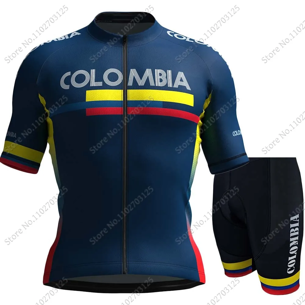 Colombia National 2024 Cycling Jersey Set Summer Bicycle Clothing Road Bike Shirts Suit Bicycle Bib Shorts MTB Ropa Maillot 6