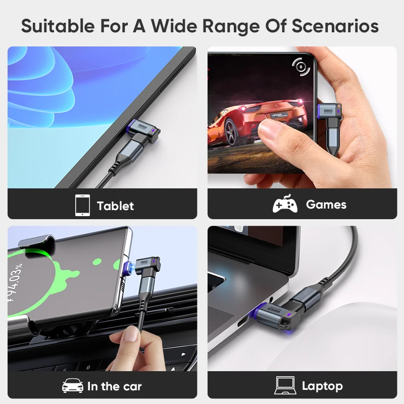 240W 타입-C 여성용 마그네틱 어댑터 컨버터 USB4.0 24핀 USB-C to USB-C 40Gbps 고속 충전 8K60Hz USB OTG 어댑터 썬더볼트3