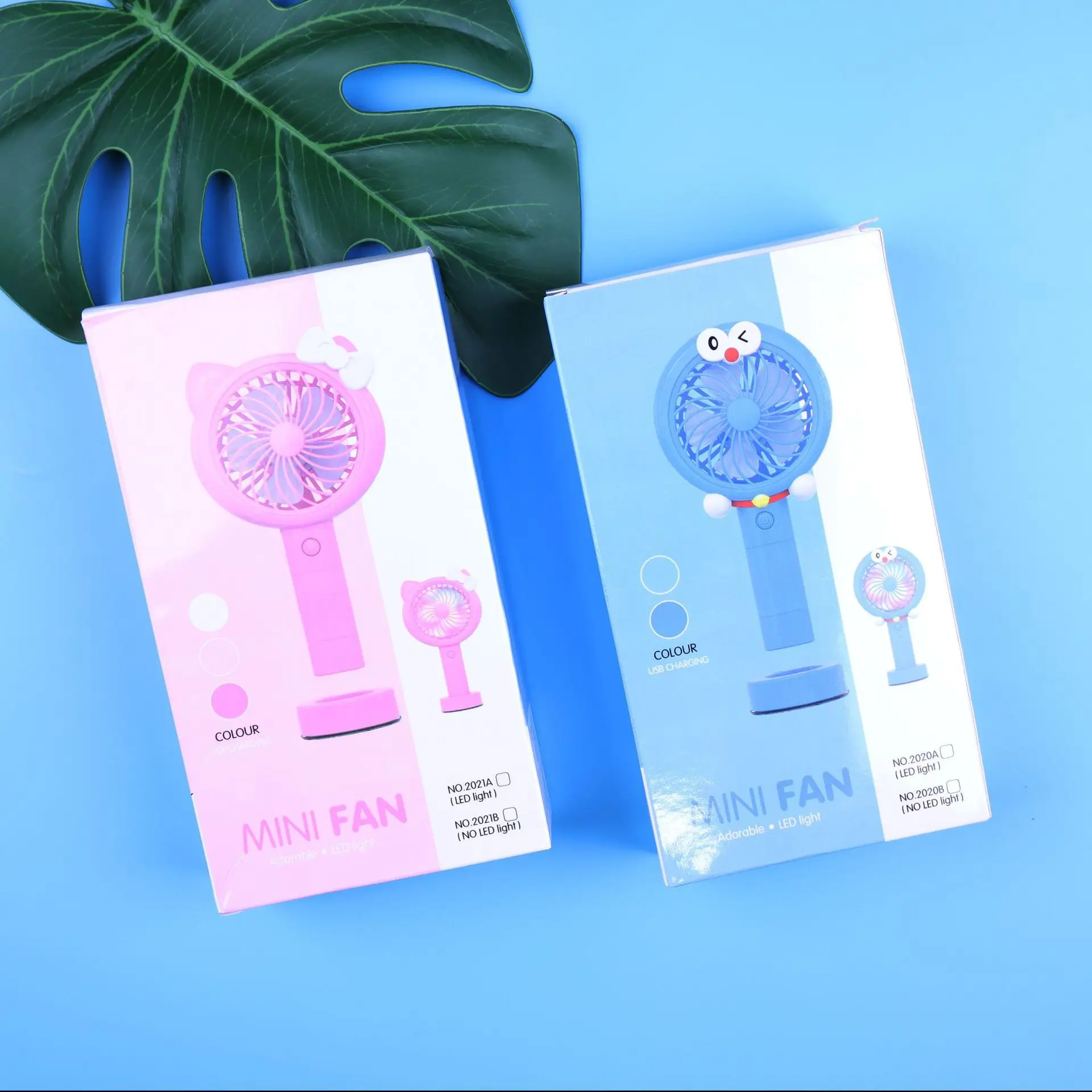 ventilador portátil portátil com luzes de bateria